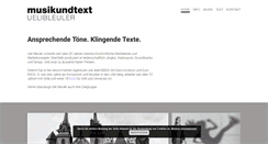 Desktop Screenshot of musikundtext.ch