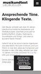 Mobile Screenshot of musikundtext.ch
