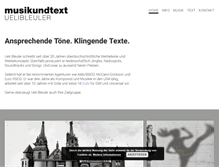 Tablet Screenshot of musikundtext.ch